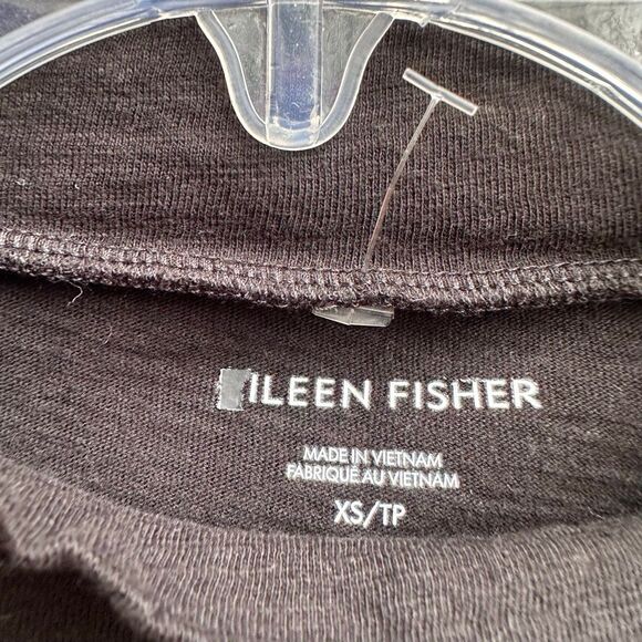 Eileen Fisher Women's Organic Cotton Slub Jersey Mock Neck Top XS NEW - Picture 4 of 6